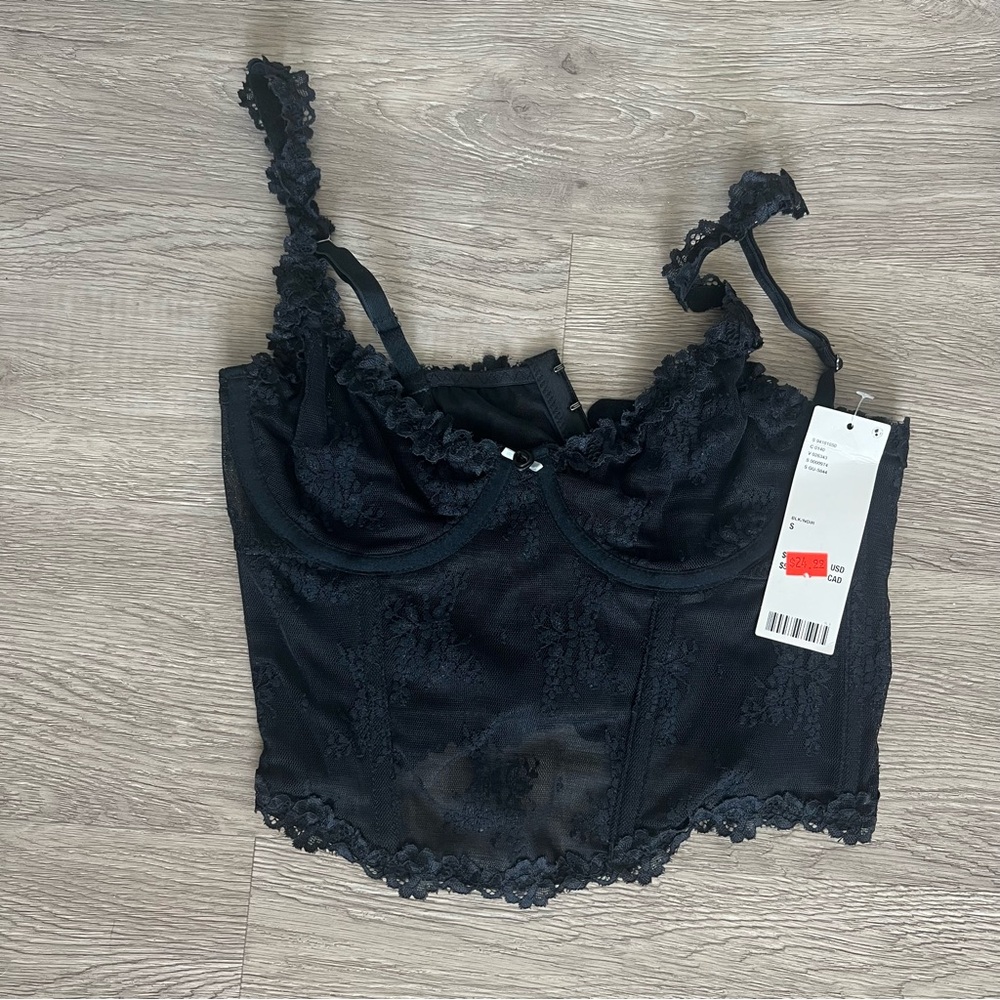 Uo Urban Outfitters corset Elegant Black Lace Bustier
